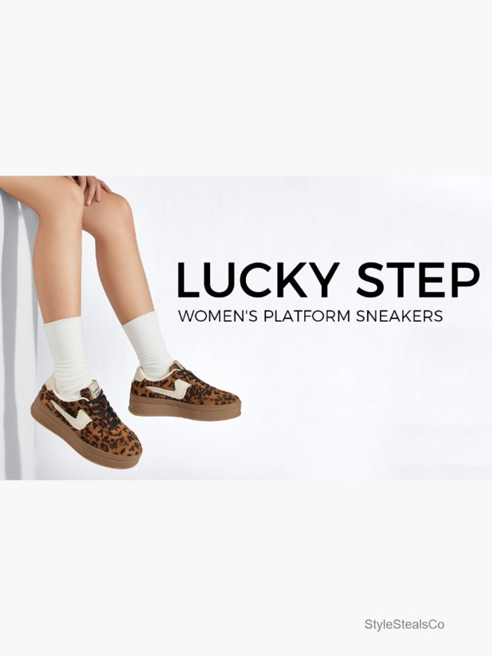 Platform Fashion Sneakers Thick Sole Suede Faux Leather Rubber Gum Sole Low Top - Picture 7 of 7